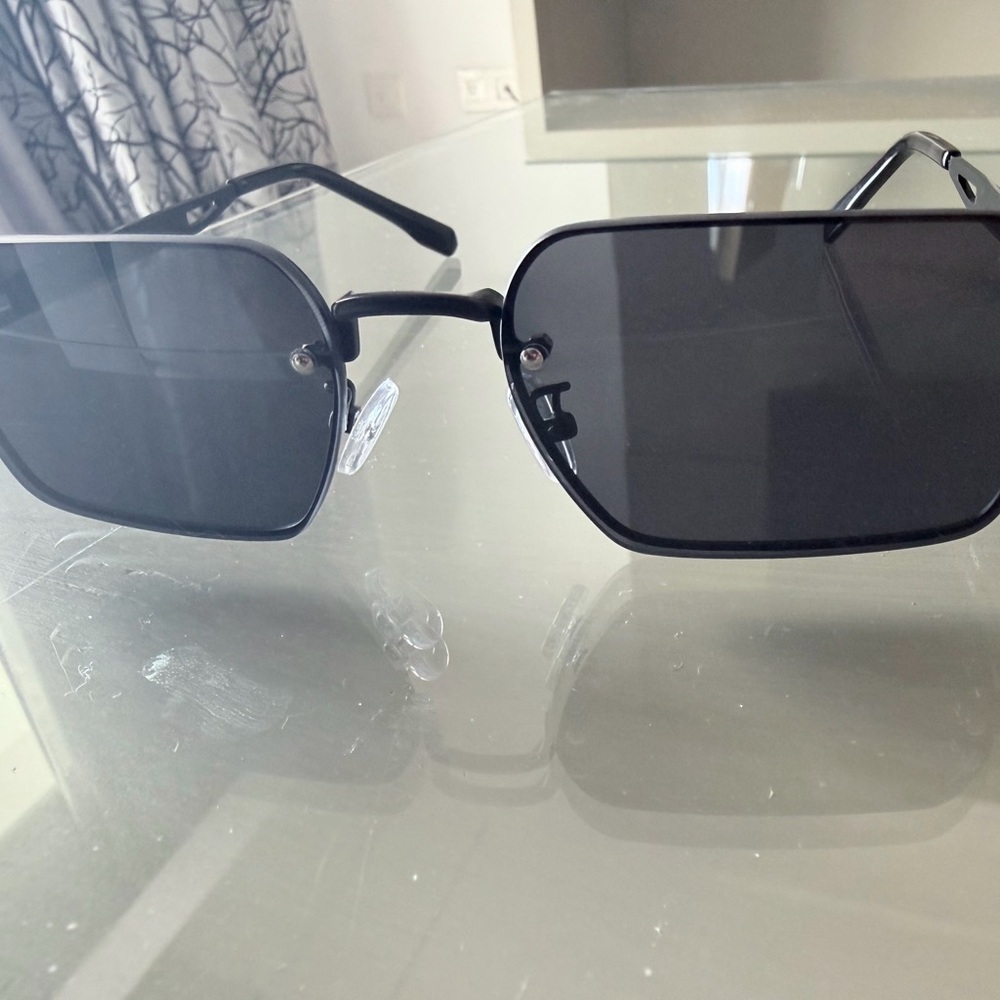 Prada Black Rectangular Sunglasses - image 1